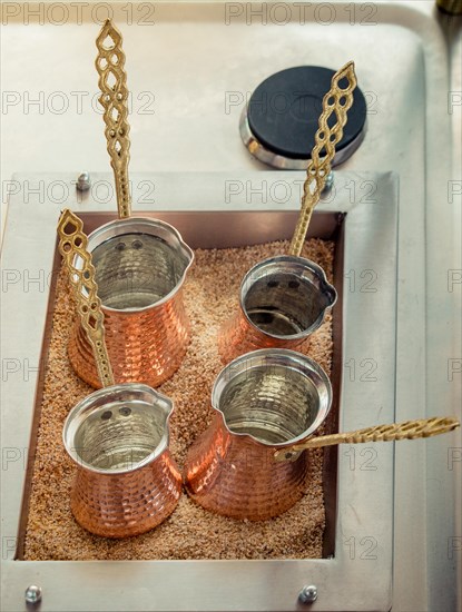 Turkish coffee pots made in a traditional style