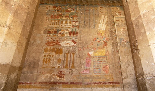 Rock drawing in the Temple of Hatshepsut