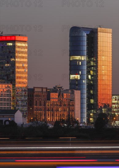 Modern Architecture at the Media Harbour at dawn