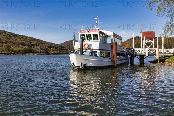 Round trip boat at the pier