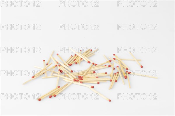 Matches on a white background