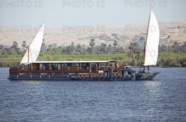 Traditional river cruise ship on the Nile
