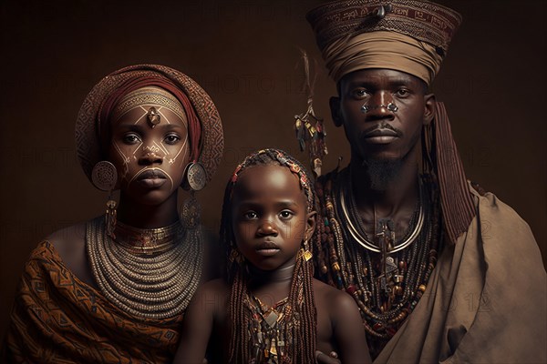 Family portrait from Dogon tribe