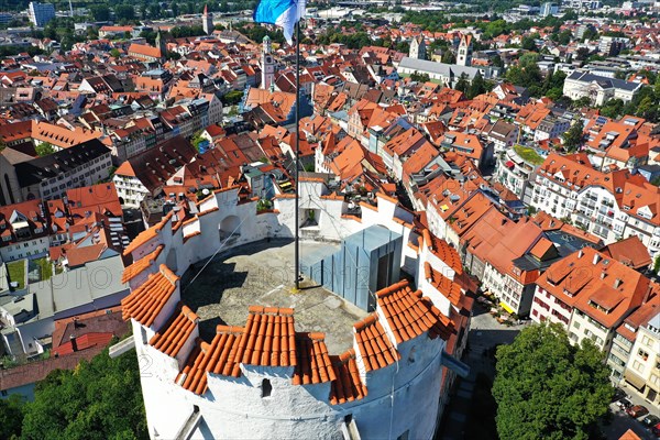 Aerial view of the flour sack in Ravensburg is a historical sight of the city of Ravensburg. Ravensburg