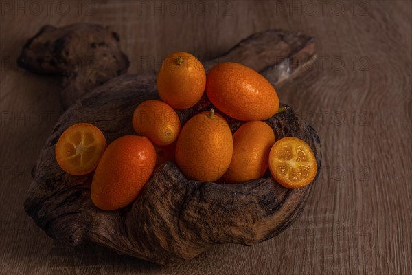 Close-up of small Chinese oranges