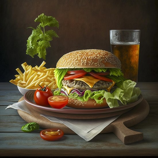 Hamburger with cheese