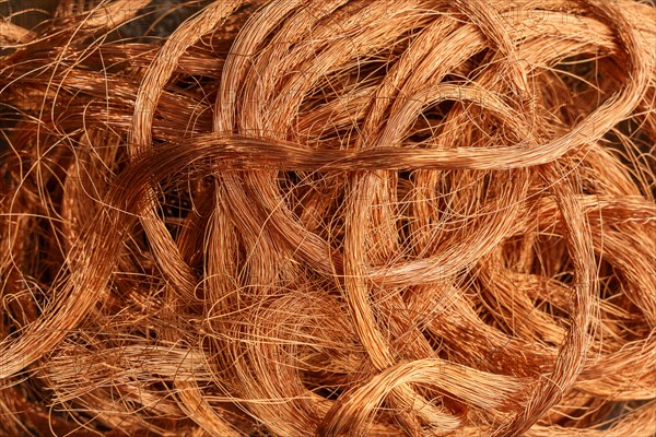 Red metal copper wire scrap materials recycling of waste from manual wire tearing