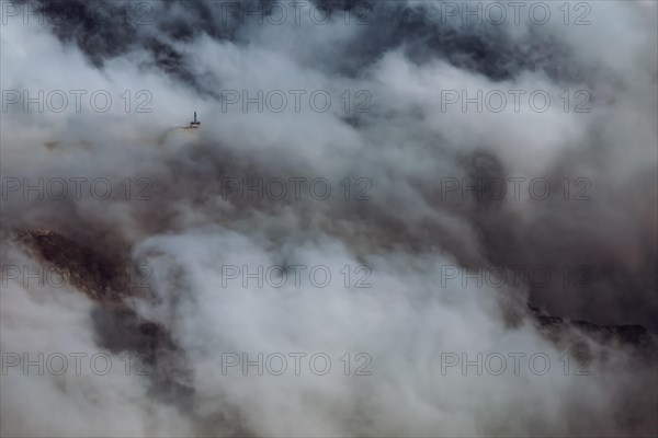 Meteo station on Kasprowy Wierch exposed by clouds for a split second