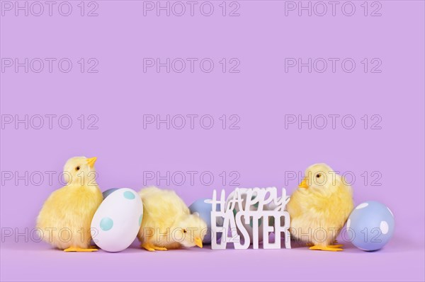 Pastel colored easter eggs