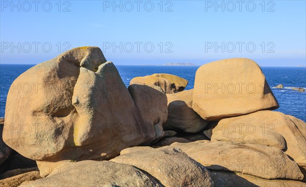 Rocky coast around the Phare de Mean Ruz lighthouse