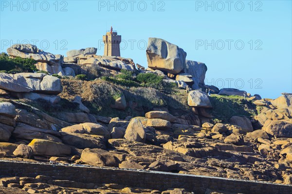 Rocky coast around the Phare de Mean Ruz lighthouse