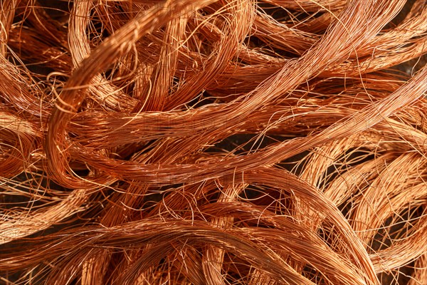 Red metal copper wire scrap materials recycling of waste from manual wire tearing