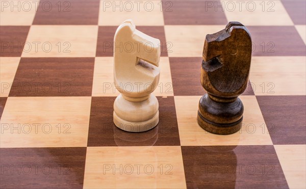 Chess board with chess pieces on it