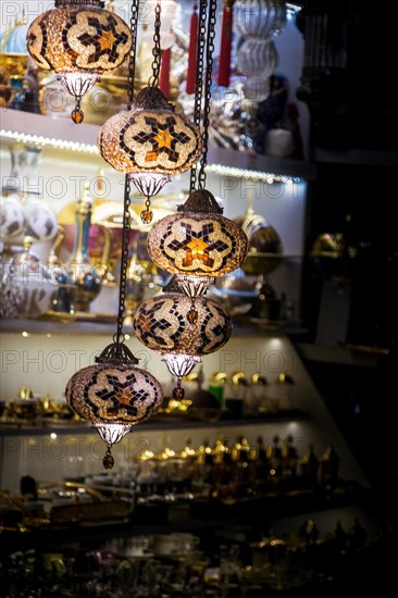 Mosaic Ottoman lamps from Grand Bazaar in Istanbul