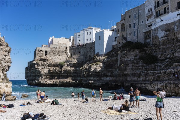 Bay and beach below the village on cliff