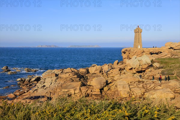 Rocky coast around the Phare de Mean Ruz lighthouse