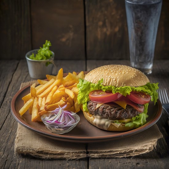 Hamburger with cheese