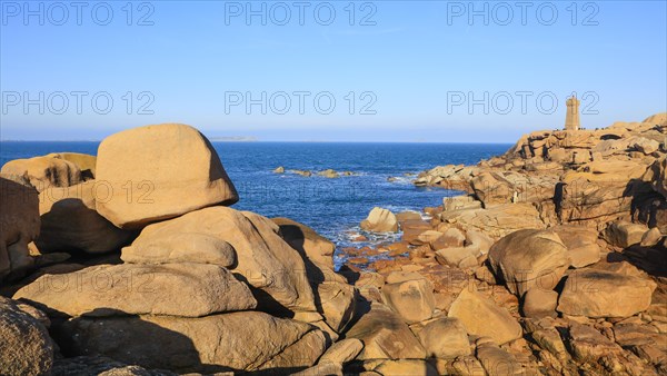 Rocky coast around the Phare de Mean Ruz lighthouse