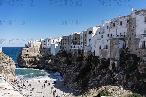 Bay and beach below the village on cliff