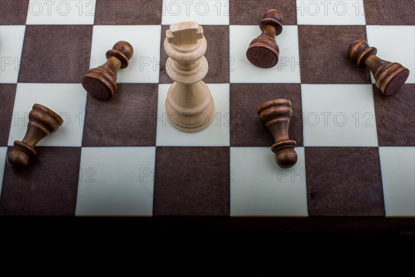 Chess board with chess pieces on it