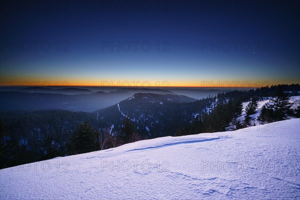 Morning atmosphere on the Hornisgrinde in winter