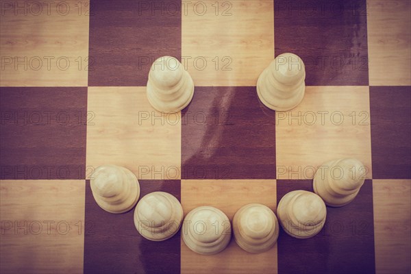 Chess board with chess pieces on it