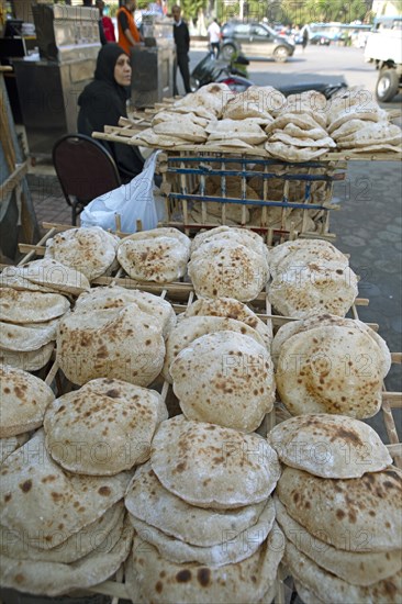 Selling pita bread in the Old City