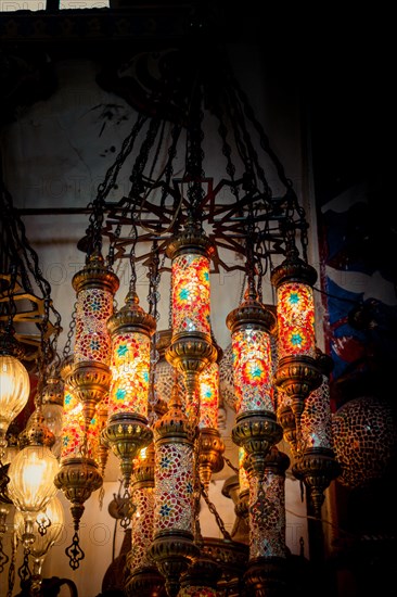 Mosaic Ottoman lamps from Grand Bazaar in Istanbul