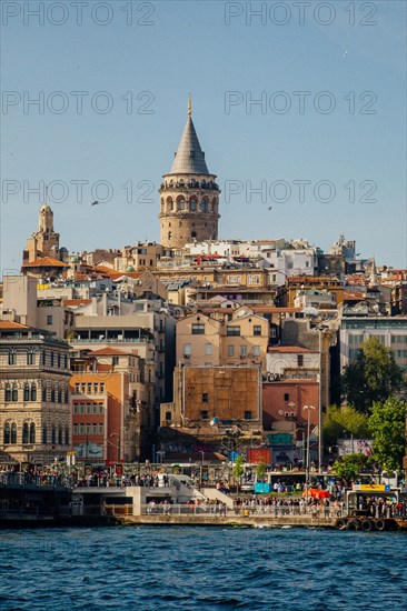 View of the Galata Tower from Byzantium times in Istanbul