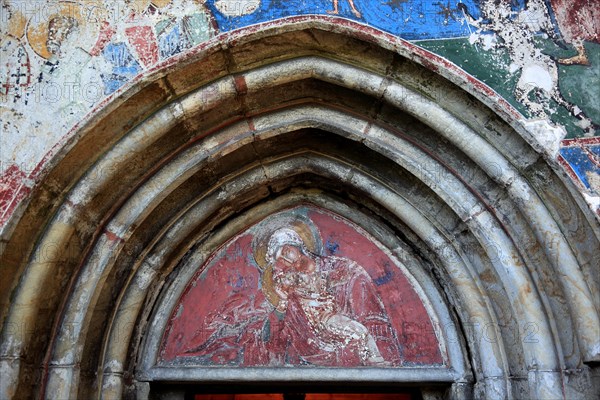 Frescoes on the exterior wall