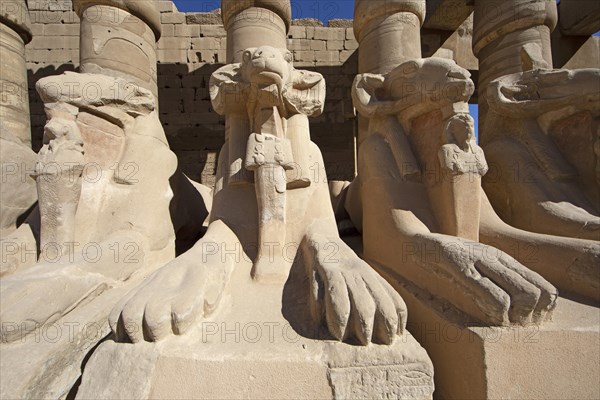 Ram statues in the Karnak Temple