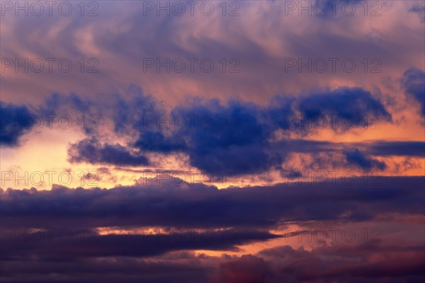 Dramatic evening sky with clouds