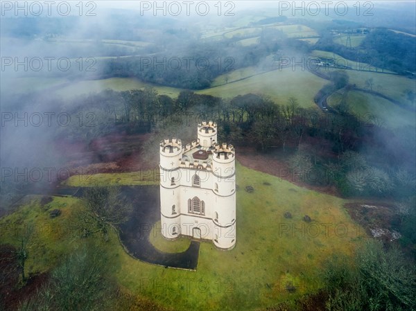 Misty morning over Haldon Belvedere