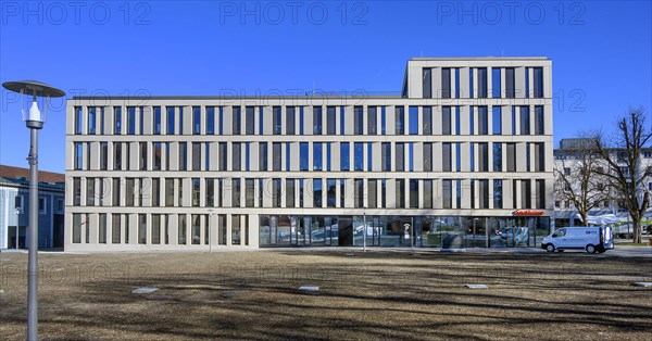 Unadorned concrete purpose-built building