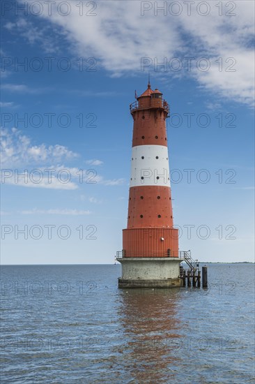 Arngast Lighthouse in the Jade Bay near Wilhelmshaven