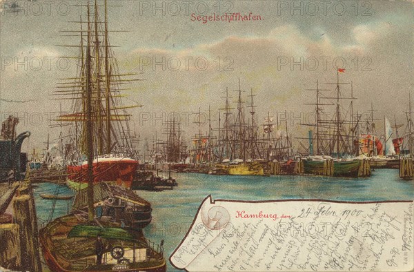 Sailing ships in the harbour