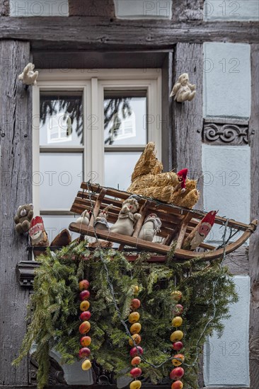 Christmas decorated window