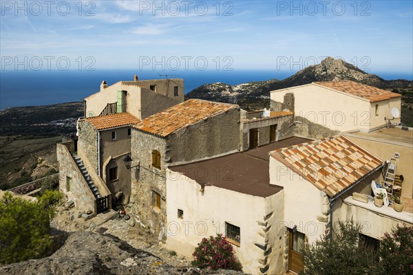 Medieval mountain village on the coast