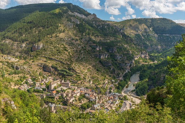 The village of Sainte-Enimie in the Gorges du Tarn