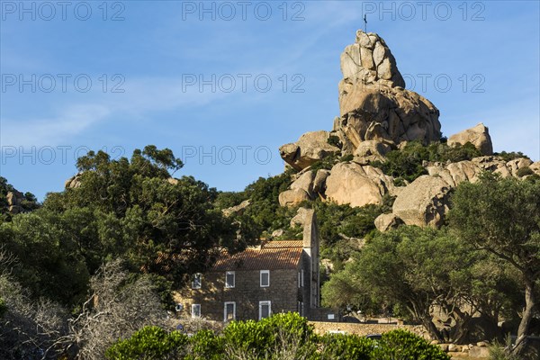 Church and granite rock