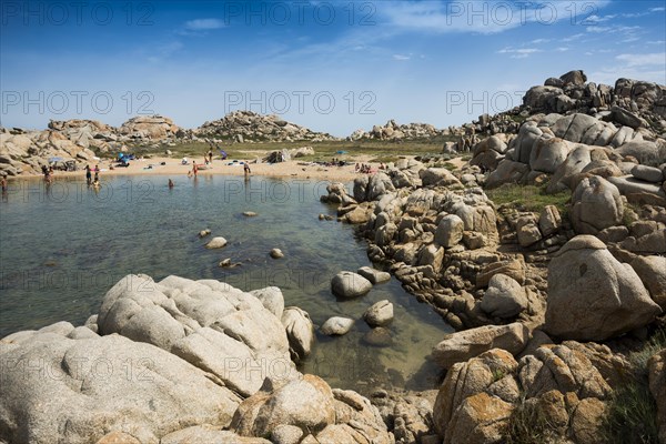 Granite rocks and sandy beach