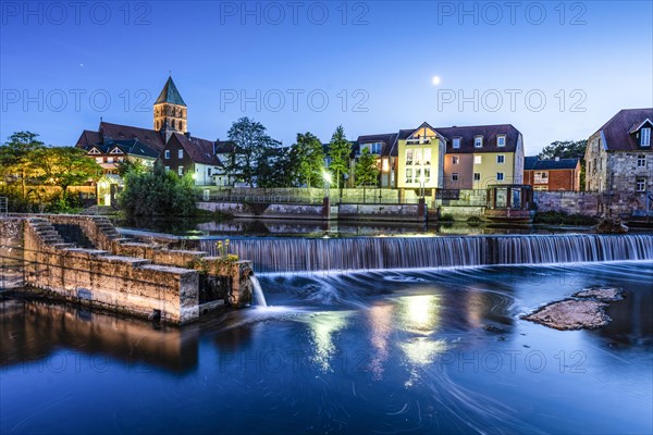 Blue hour over the Ems in Rheine