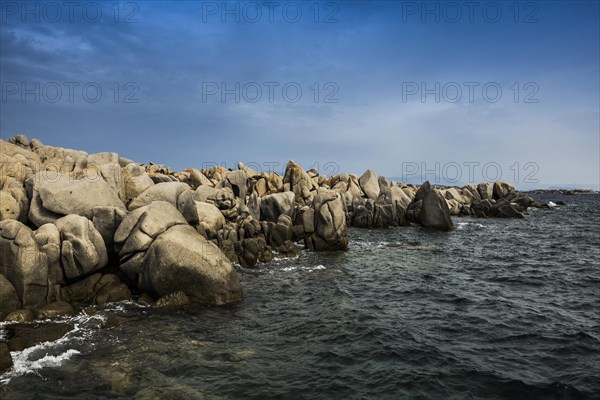 Granite rocks and sea