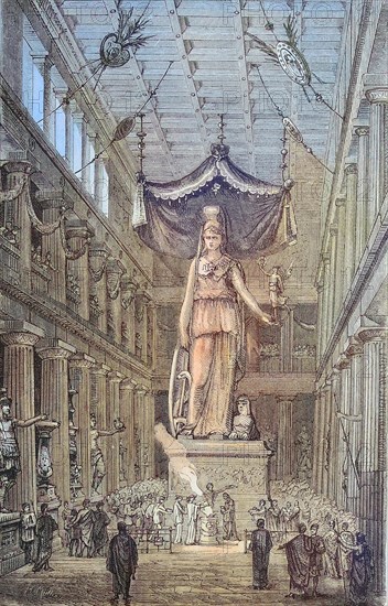 Athena inside the Parthenon in Athens