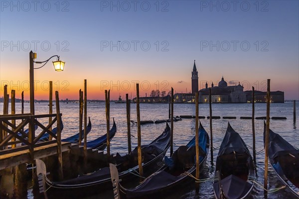 Early morning on the Canale della Giudecca with gondolas