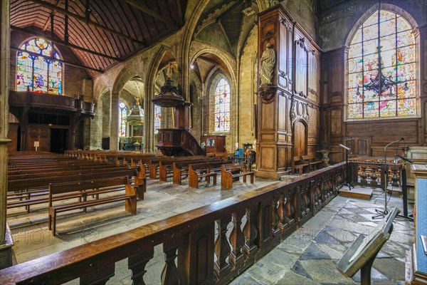 Interior Gothic Church Eglise Saint-Sulpice