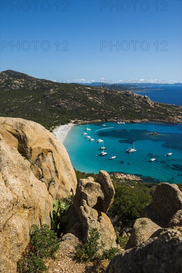 Sandy beach beach and granite rocks