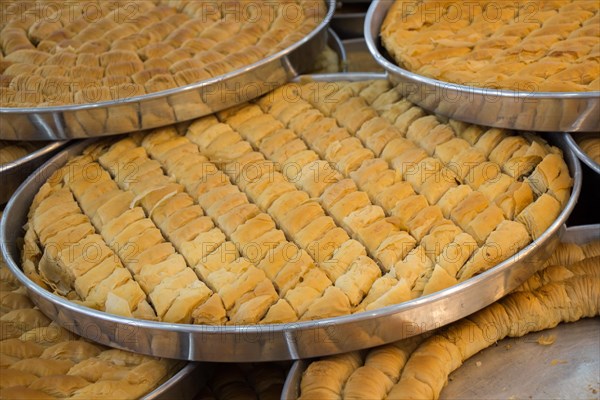 Turkish traditional desert sweets at the Market