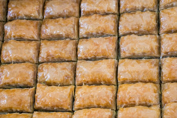 Turkish traditional desert sweets at the Market