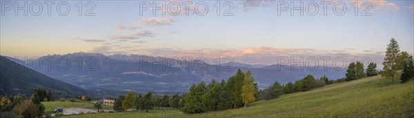 Sunrise with view to the Brenta Dolomites and the